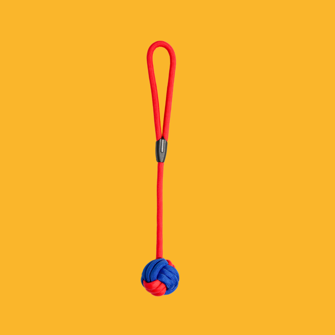 Long Rope Knot Ball Dog Toy