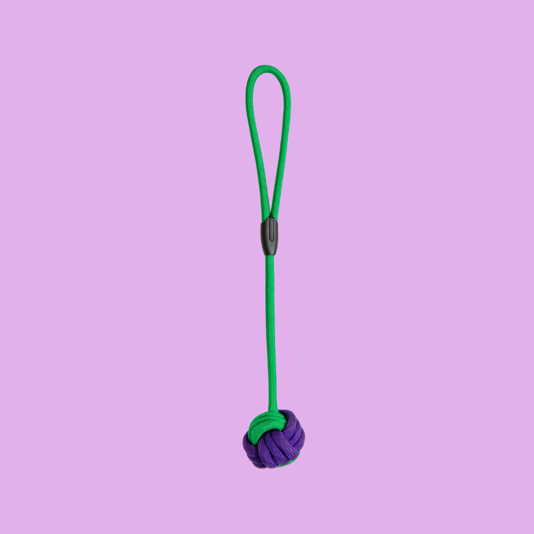 Long Rope Knot Ball Dog Toy