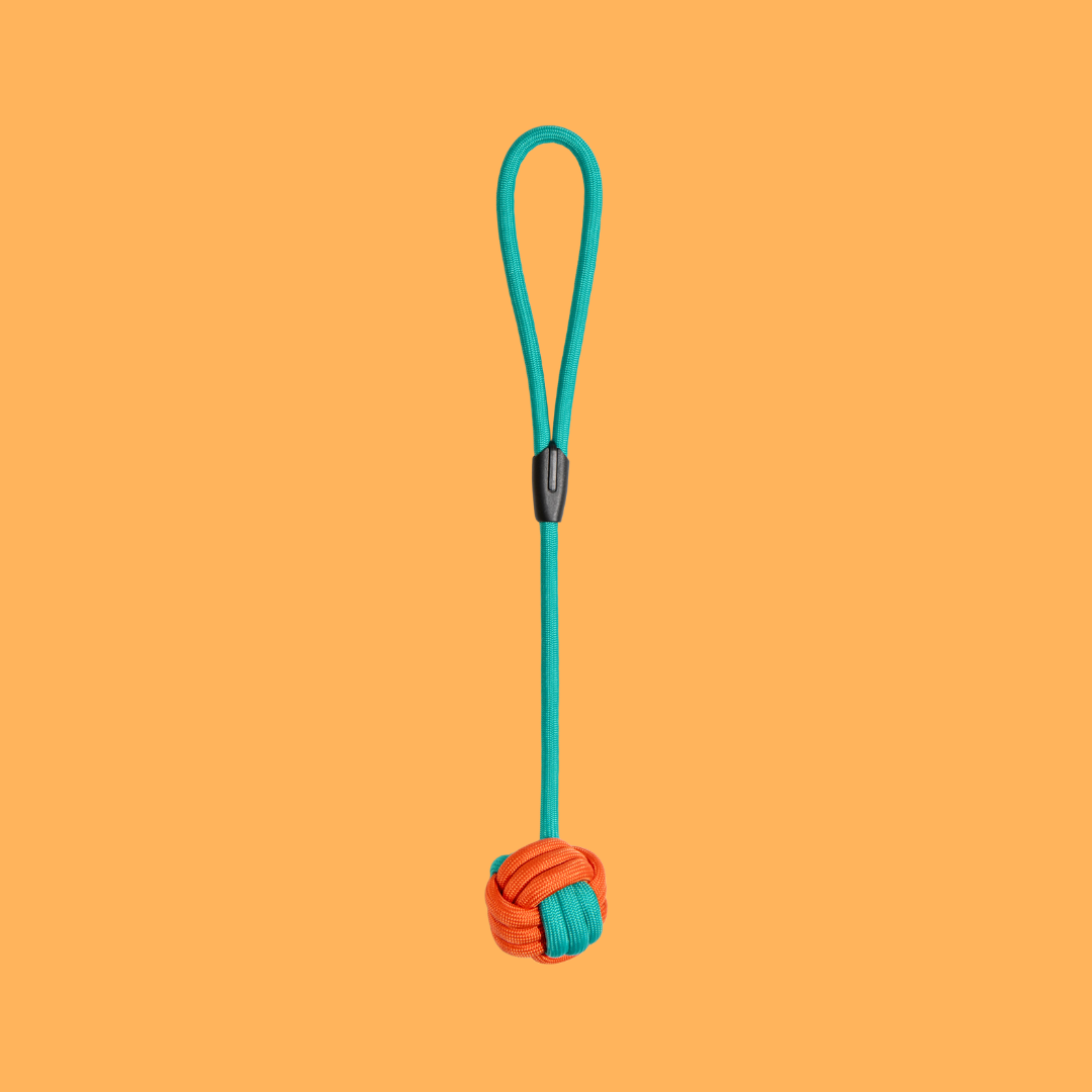 Long Rope Knot Ball Dog Toy