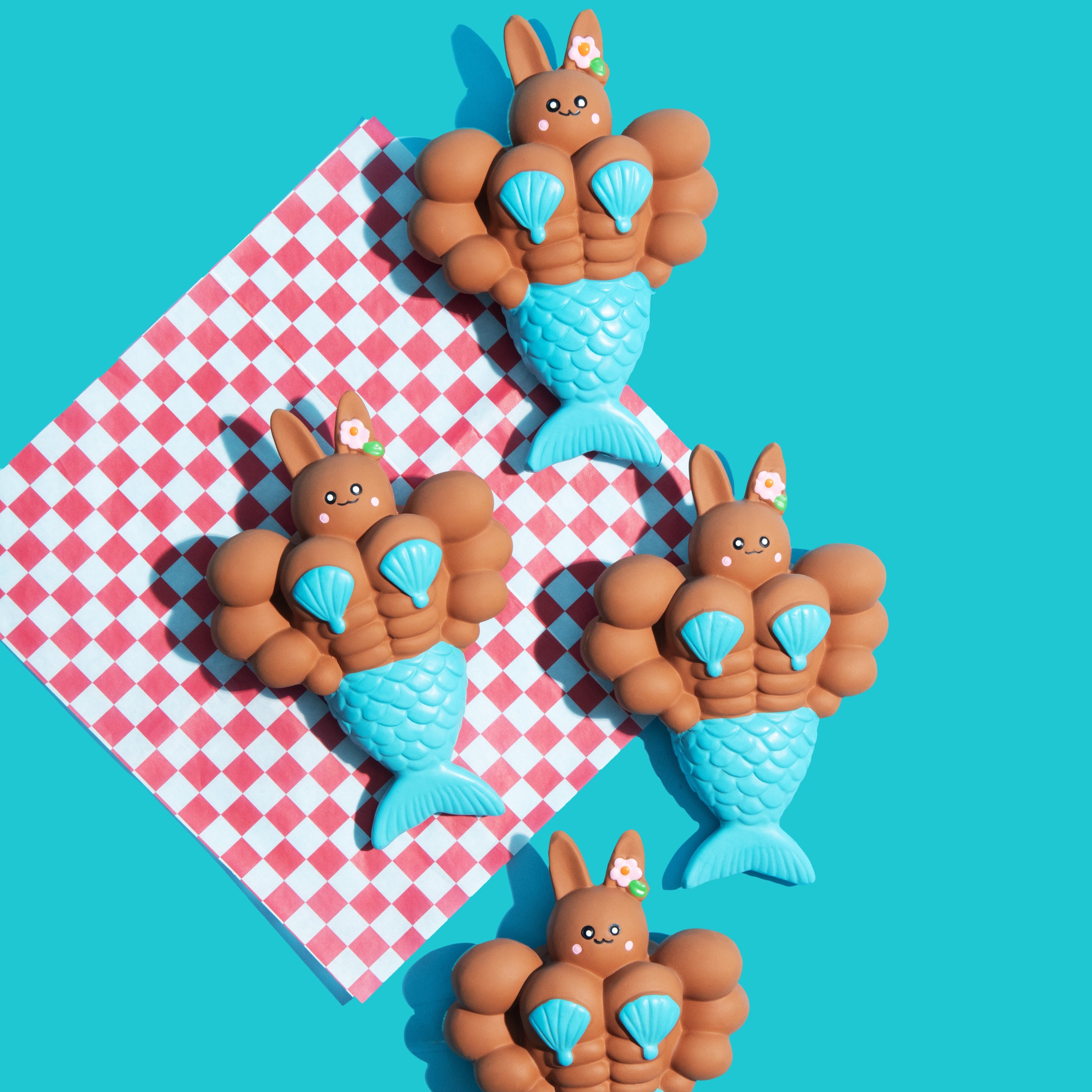 Mermaid Bunny Tough Chew Squeaky Toy
