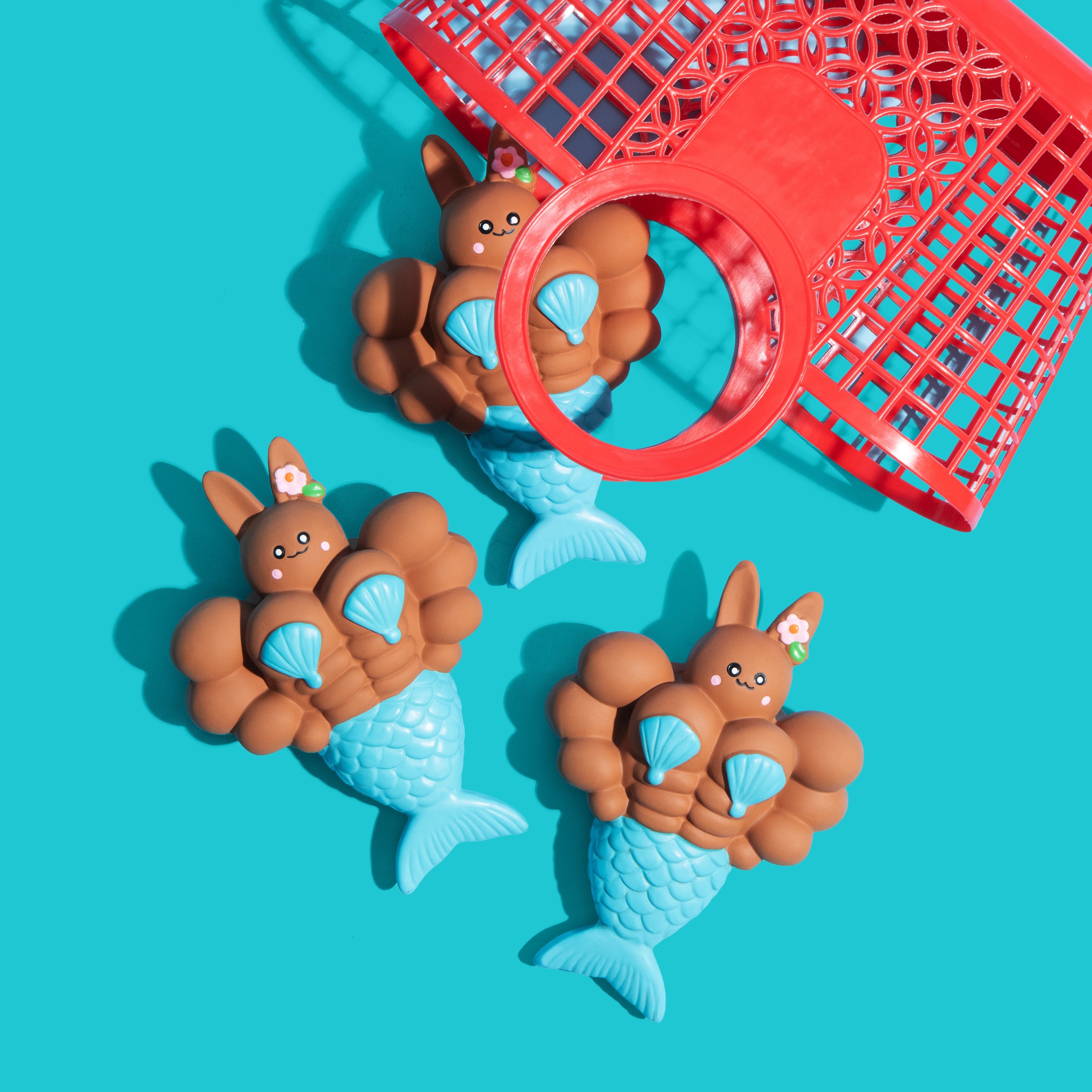 Mermaid Bunny Tough Chew Squeaky Toy