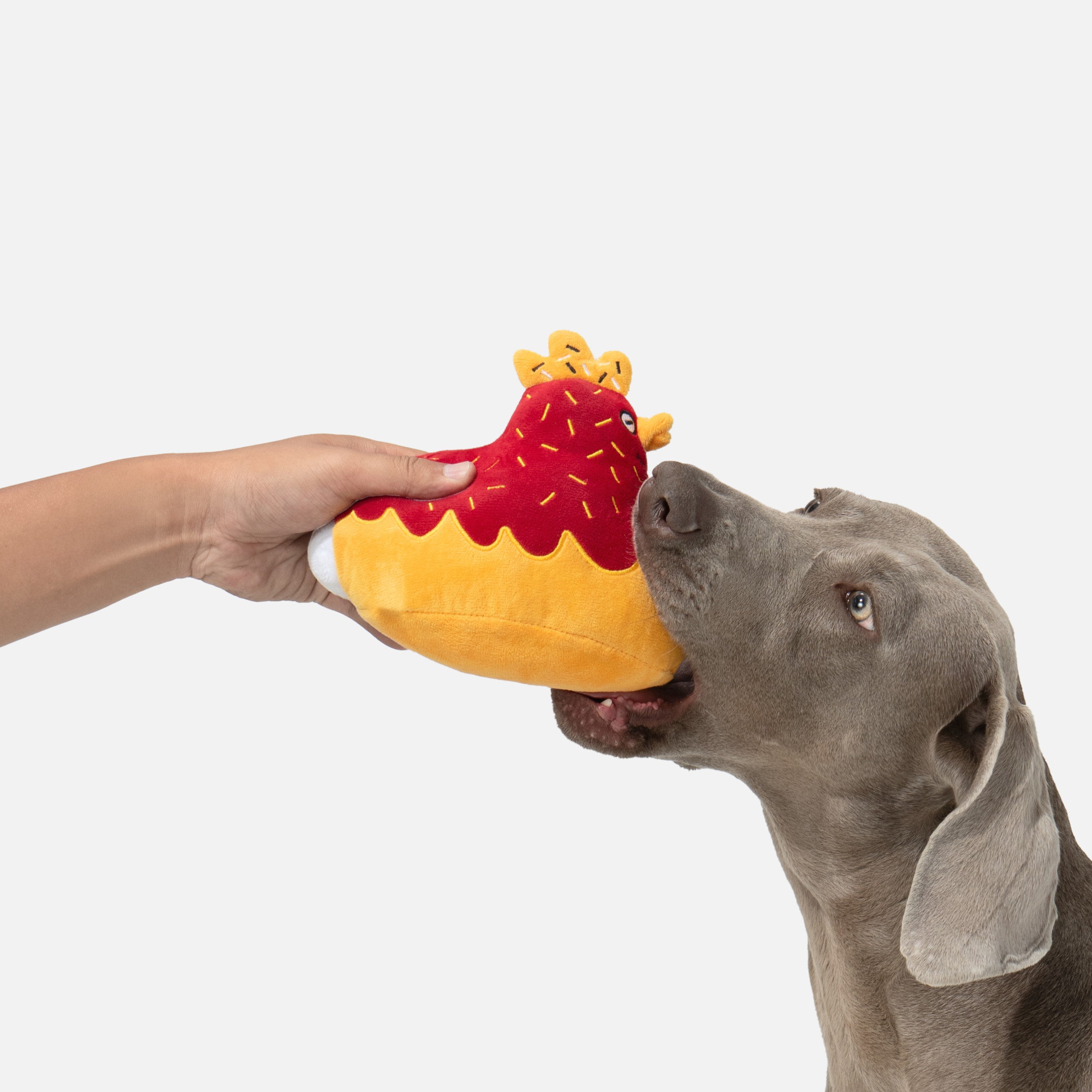 めんどりとひよこの鳴き声でおやつを隠せるぬいぐるみ（犬用）