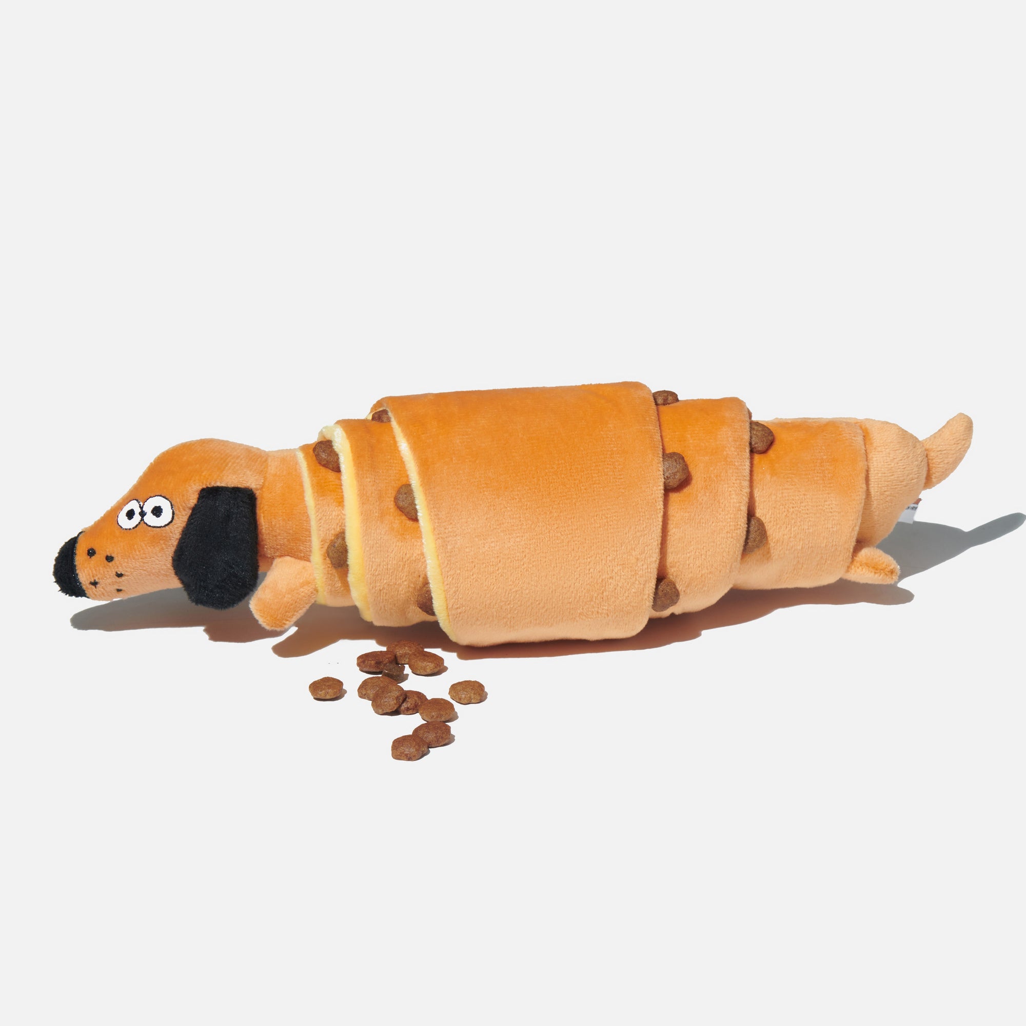 Croissant Squeaky Treat-Hiding Dog Toy