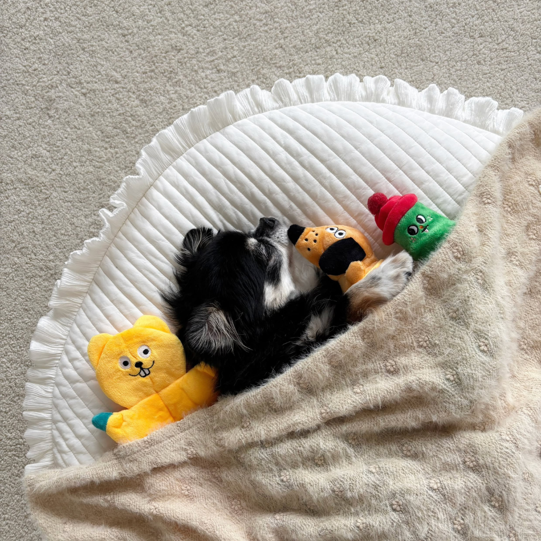 Croissant Squeaky Treat-Hiding Dog Toy