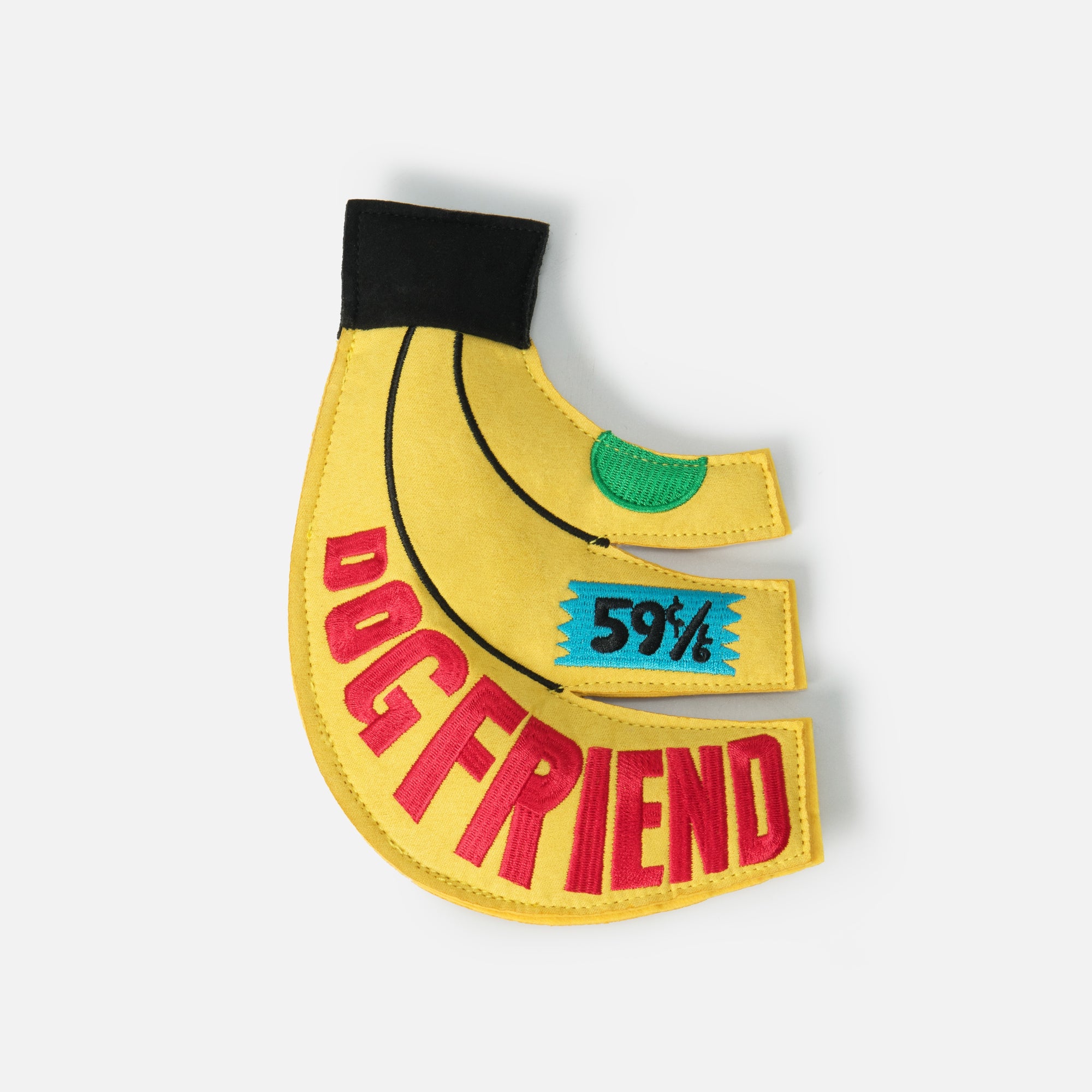 Banana Squeaky Crinkle Plush Frisbee