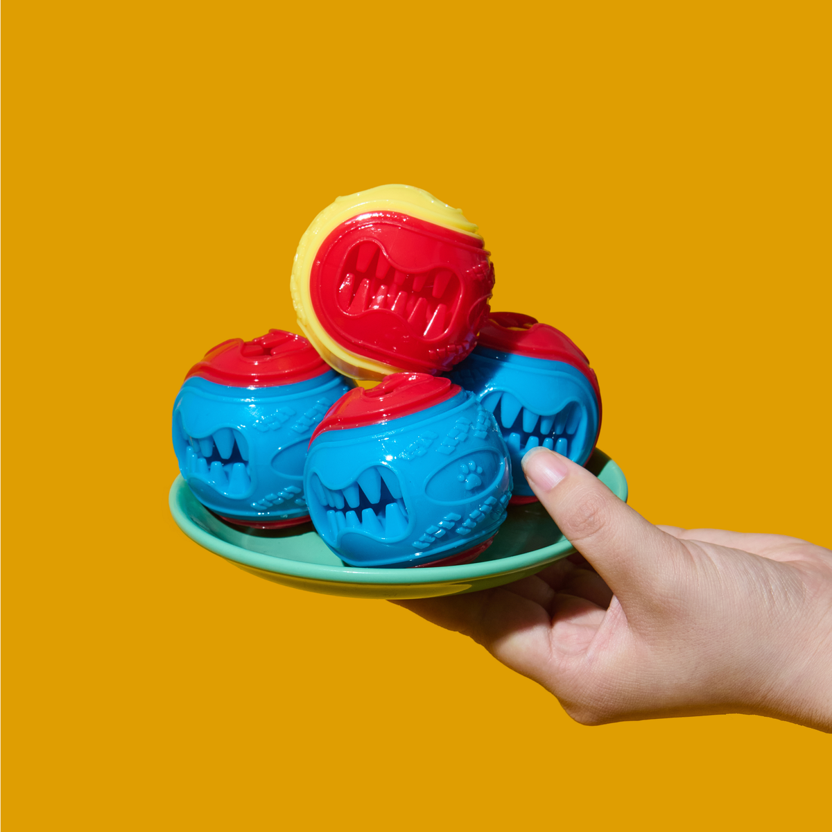 Chompy Treat-Dispensing Ball Dog Toy