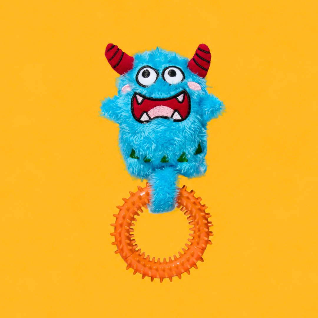Bluebo Plush & Chew Ring 2-in-1 Dog Toy