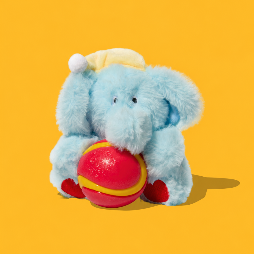 Sleepy Ellie Plush & Chew Ball 2-in-1 Dog Toy