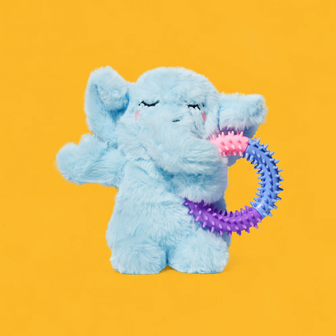 Sleepy Ellie Plush & Chew Ring 2-in-1 Dog Toy